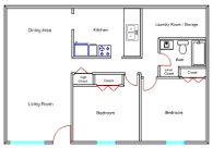 2 Bedroom Floorplan